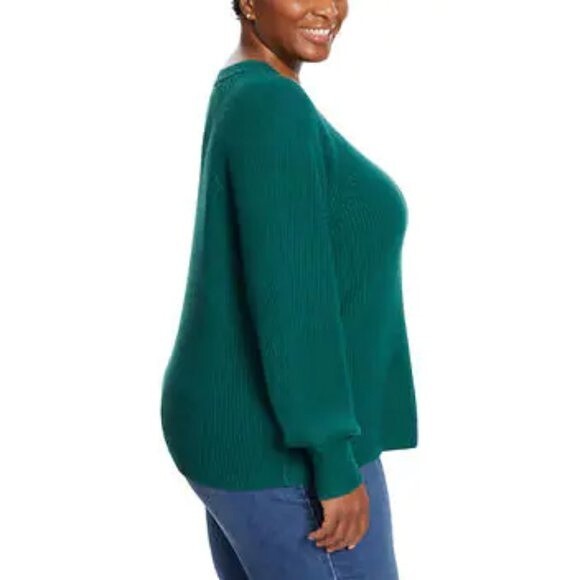 Jessica Simpson Women's Green Raglan Sleeve Sweater XXL NWT - Picture 4 of 7